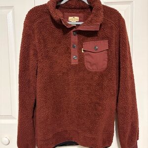 Men's Burgundy Sherpa Sweater